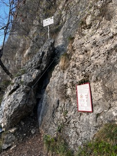 Einstieg vom Klettersteig